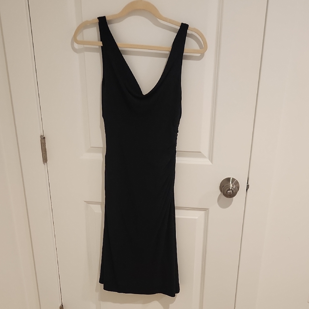 White House Black Market Elegant Black Midi Dress